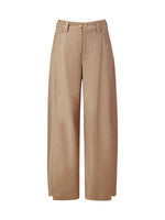 Tencel Cotton Blend Women Curved Leg Pants GOELIA