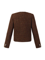 [Preview] Wool Blend Tweed Sequins Women Jacket GOELIA