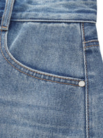 100% Cotton Denim A-Line Women Shorts GOELIA