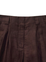 Tencel Linen Blend Women Straight Leg Pants GOELIA