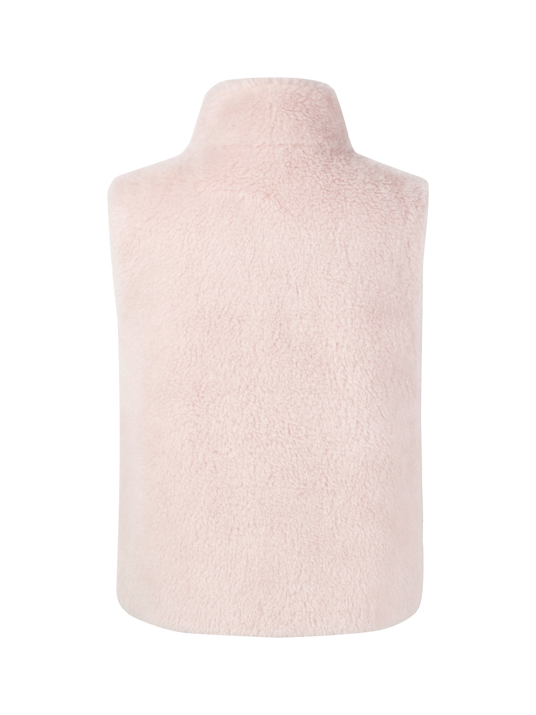 [Preview] 100% Shearling Wool Stand Collar Women Vest GOELIA