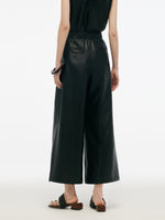 16MM Xiang Yun Silk Women Wide Leg Ankle Length Pants GOELIA
