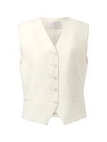 Worsted Wool Single-Breasted Women Vest GOELIA