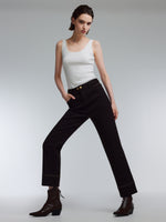 [Preview] Denim Fleece Lined Women Ankle Jeans GOELIA