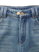 100% Cotton Denim Women Straight Leg Jeans GOELIA