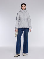 [Preview] Gathered Waist Belted Hooded Goose Down Jacket GOELIA