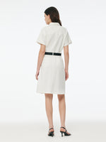 Denim Women Mini Dress With GO Letter Leather Belt GOELIA