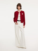 100% Cotton Denim Women Wide Leg Jeans With Belt GOELIA