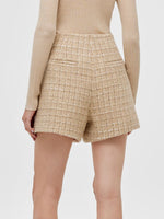 Wool Blend Tweed A-Line Women Shorts GOELIA