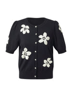 Tencel Mulberry Silk Blend Floral Jacquard Women Cardigan GOELIA