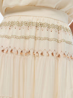 Acetate Blend Women Embroidered Skirt GOELIA