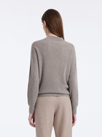 Cashmere Seamless Mock Neck Women Sweater GOELIA