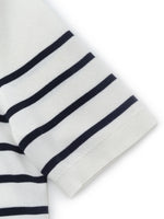 Lyocell Blend Stripe Women Knit Top With Detachable Sailor Collar GOELIA