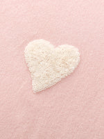 Lyocell Blend Sequined Heart Women Short Sleeve Cardigan GOELIA