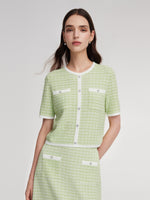 Lyocell Blend Knit Top And Column Skirt Two-Piece Set GOELIA