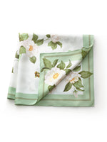 100% Mulberry Silk Rose Print Women Scarf GOELIA