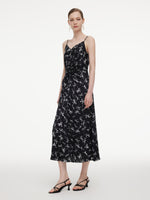 [Preview] Ribbon Print Strap Dress And Cardigan Two-Piece Set GOELIA