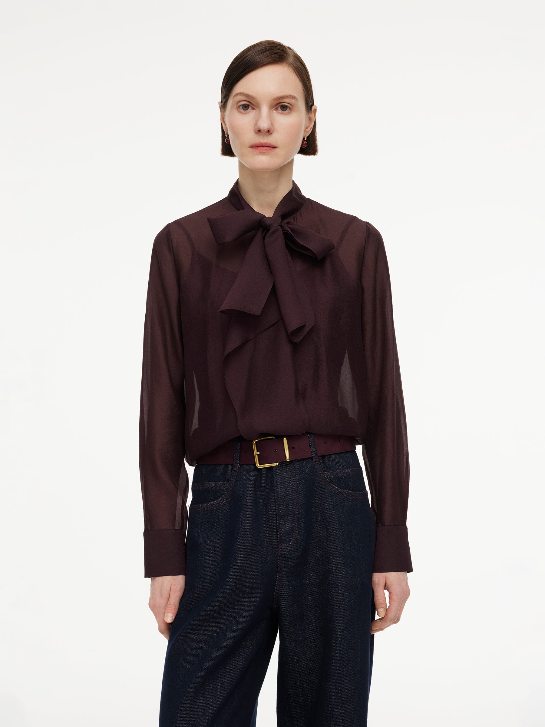 [Preview] Tie Front Women Shirt With Camisole GOELIA