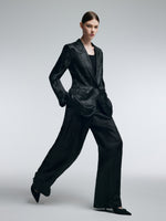19MM Gambiered Canton Gauze Women Jacquard H-Line Blazer GOELIA
