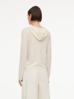 100% Cashmere Seamless Women Knit Hoodie GOELIA