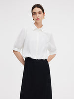 100% Cotton Shirt And Sleeveless Midi Dress Two-Piece Set GOELIA