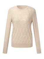 100% Cashmere Jacquard Women Sweater GOELIA