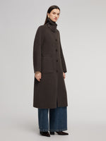 Wool Camel Hair Blend Double-Faced Women Wrap Overcoat GOELIA