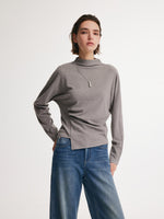 [Preview] Double-Faced Brushed Mock Neck Women Knit Top GOELIA