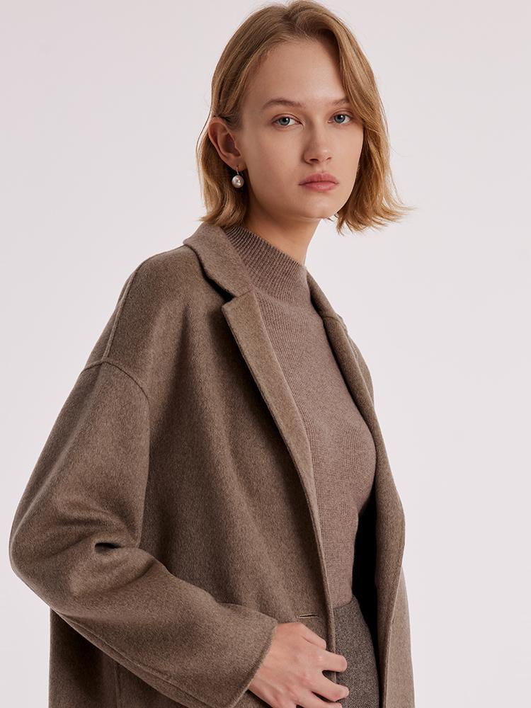 Pure Cashmere Mid-Length Women Coat – GOELIA