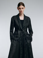 19MM Gambiered Canton Gauze Women Jacquard H-Line Blazer GOELIA