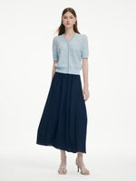 Pre-Order Lyocell Blend Jacquard Knit Top And Skirt Two-Piece Set GOELIA