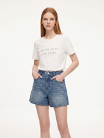 100% Cotton Denim A-Line Women Shorts GOELIA