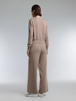 [Preview] Mock-Layered Knit Top And Pants Two-Piece Set GOELIA