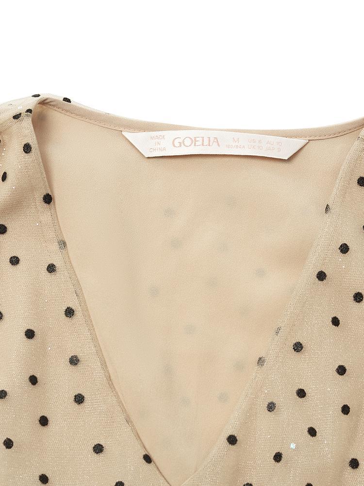 V-neck Mesh Patchwork Dress GOELIA