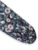 10MM Mulberry Silk Floral Print Women Ruffle V-Neck Blouse GOELIA