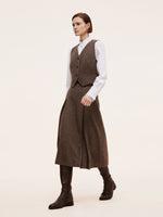 100% Washable Wool V-Neck Women Vest GOELIA