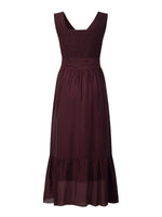 [Preview] Reversible A-Line Women Sleeveless Maxi Dress With Bowknot Ribbon GOELIA