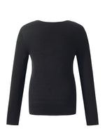 Wool Patchwork Women Long Sleeve Knit Top GOELIA