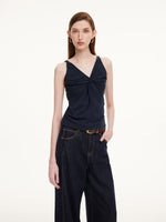 Twist Front Women Knit Tank Top GOELIA