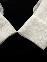 Lace Patchwork Velvet Women Midi Dress GOELIA