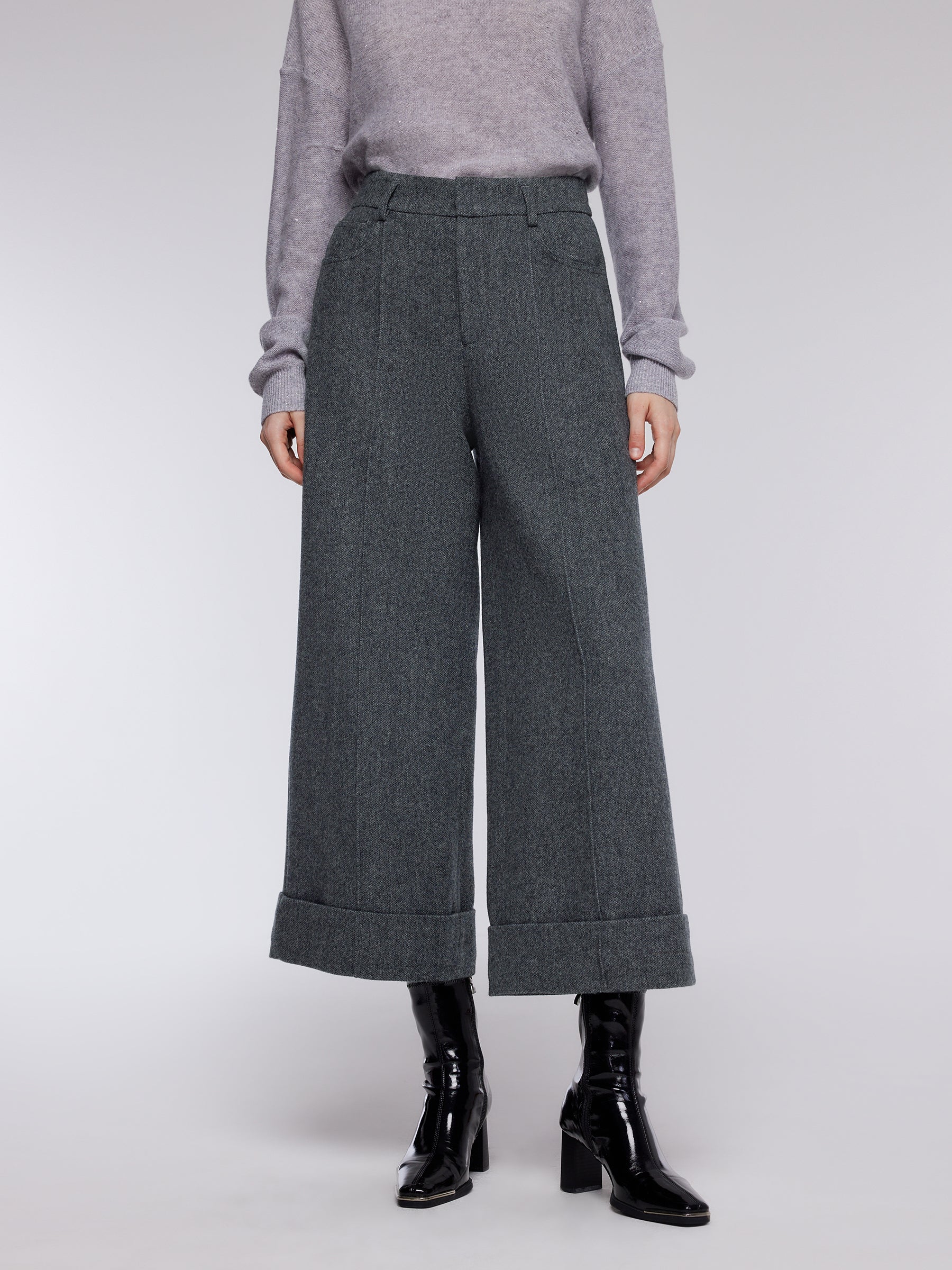 [Preview] Cashmere Wool Blend Women Ankle-Length Pants GOELIA