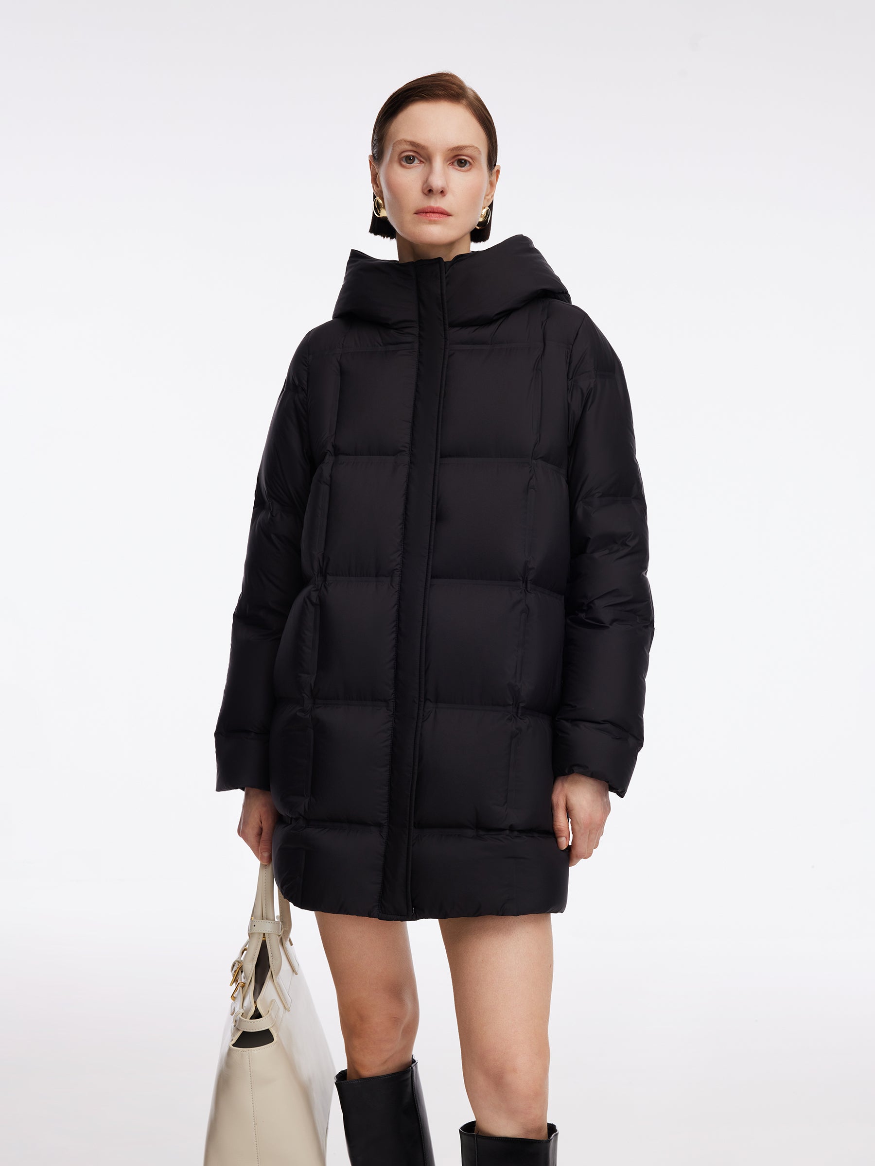 [Preview] Windproof H-Line Hooded Goose Down Coat GOELIA