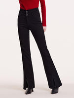 High-Waisted Slight Flared Women Pants GOELIA