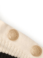 Thermostatic Wool Loose Striped Button-Shoulder Sweater GOELIA