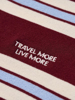 Tencel Blend Multicolored Stripe Letter Embroidered Women Cardigan GOELIA