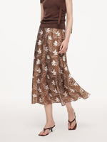 Tencel Blend Floral Print Women Skirt GOELIA