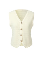 V-Neck Slim Fit Women Knit Vest GOELIA