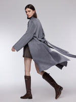 [Preview] 100% Cashmere Double-Faced Women Wrap Overcoat GOELIA