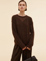 Mohair Wool Blend Sequins Women Sweater GOELIA
