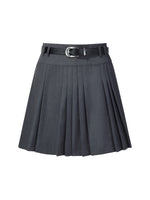 [Preview] A-Line Pleated Women Skirt With Belt GOELIA